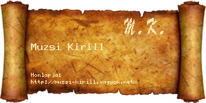 Muzsi Kirill névjegykártya